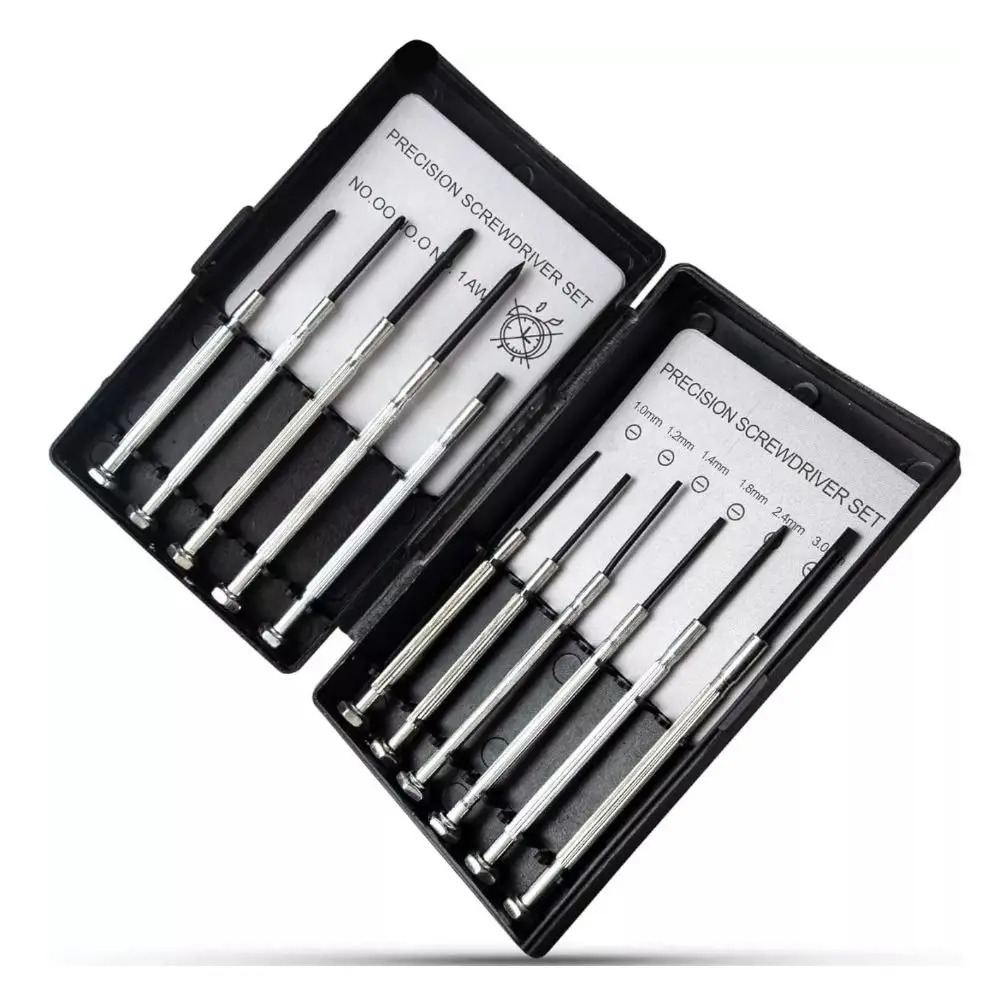 11Pcs/set Steel Micro Precision Screwdriver Set Clock/Watch Disassembly Equipment Mini Watchmakers Tools Portable Small Cross