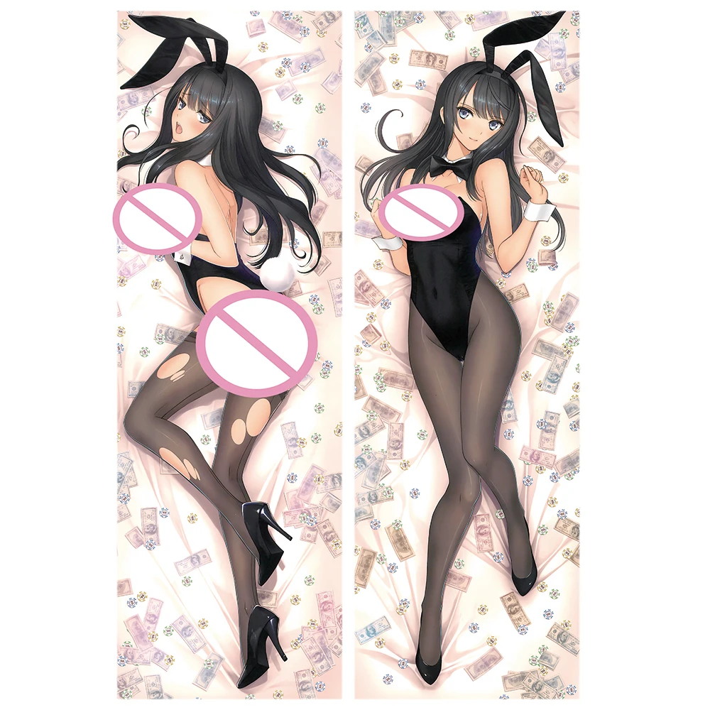 Anime Yumemiru Shoujo Bunny Girl Pillowcase Dakimakura Life-Size Cover Otaku Throw Cushion Covers Hugging Body Cosplay Props