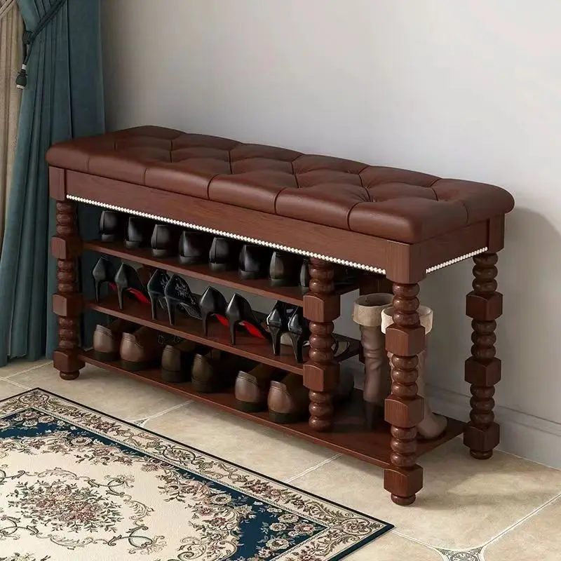 

Entrance Hall Storage Shoe Shelf Organizer Space Saving Slippers Tower Bench Shoe Shelf Box Wooden Zapatero Entrance Furniture