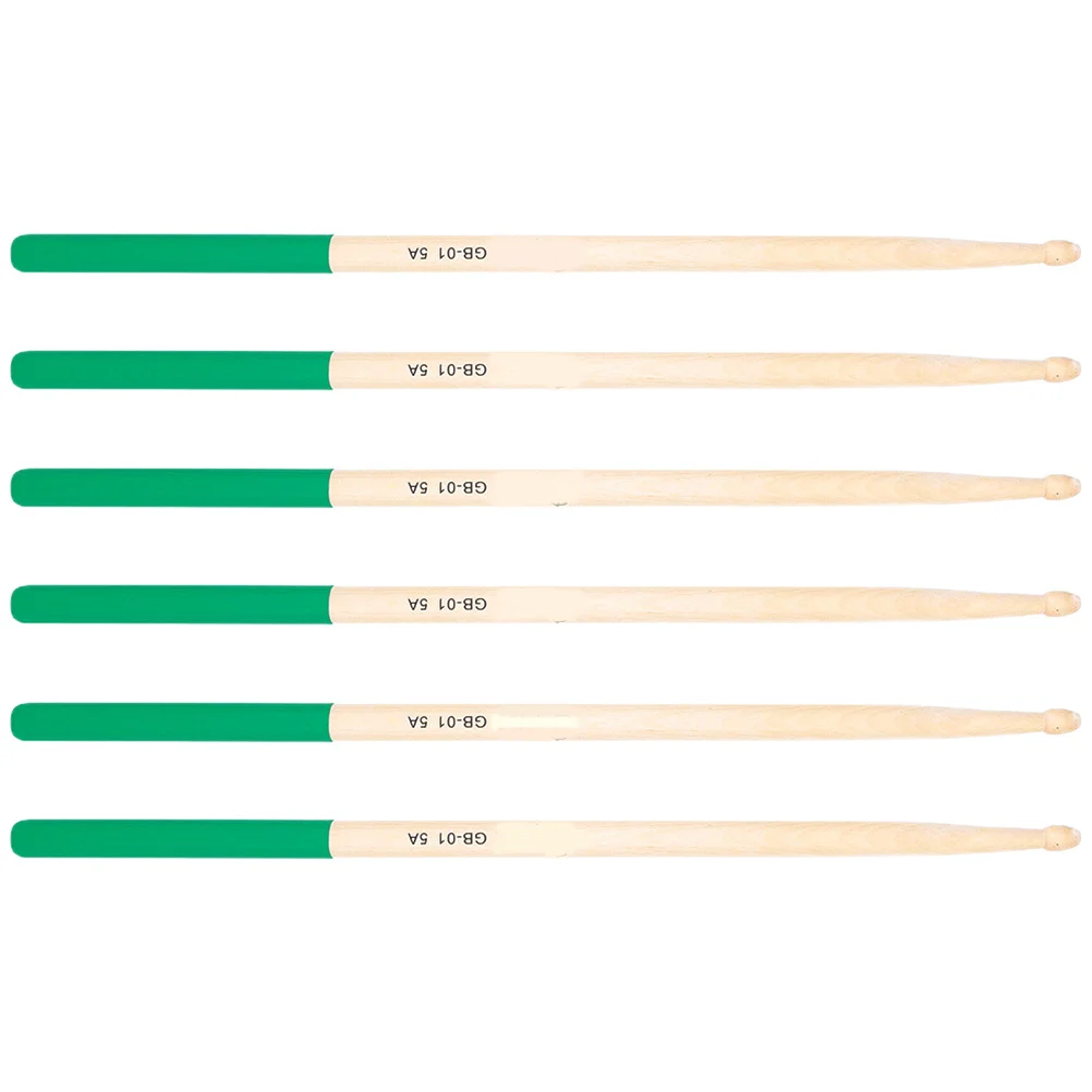 

3Pairs Wooden Drumsticks for Teens Stage Performance Natural Drum Stick Replacement Durable Drum Sticks Drumsticks for Teen