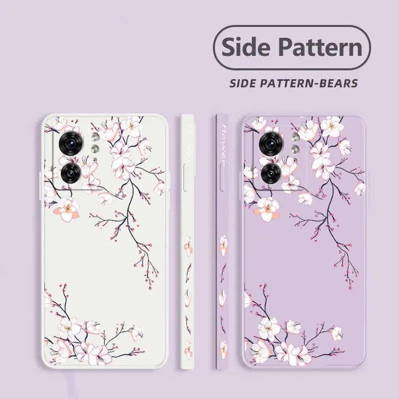 EDGE40 Bright Orchid Silicone Phone Case For Motorola Moto EDGE 40Neo 40 EDGEPLUS E7 E7Plus E6S E12 E20 E32 E22 E22i Cover