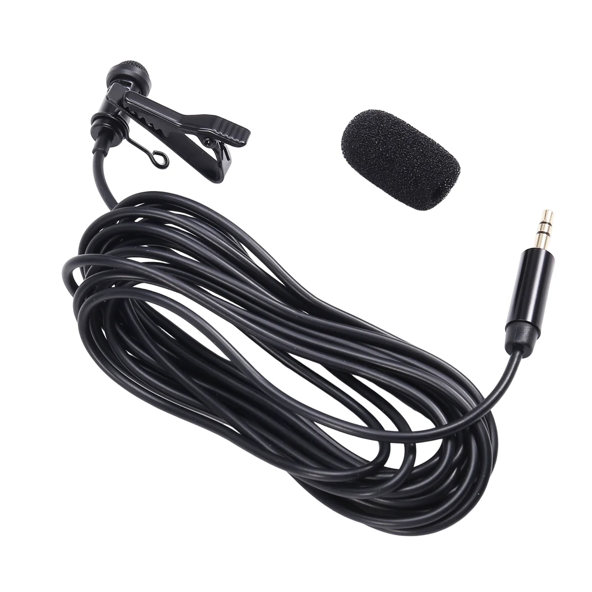 ABJG-For MIC Lavalier Microphone High-Definition Sound Quality 3.5mm Plug Collar Clip Microphone