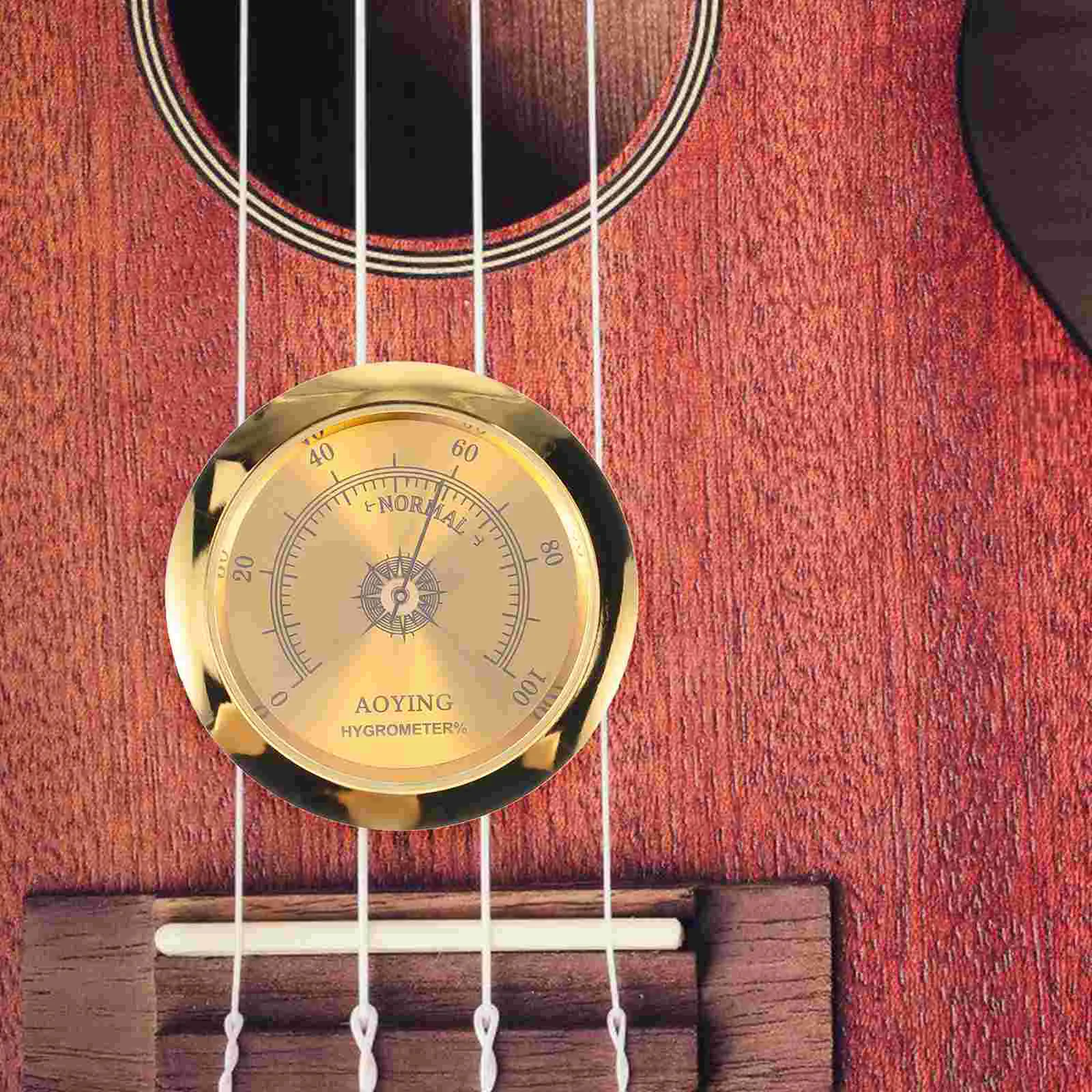 Guitar Hygrometer Ukulele Humidifier Violin for Case Acoustic Moisture Small Mini Veneer Monitor