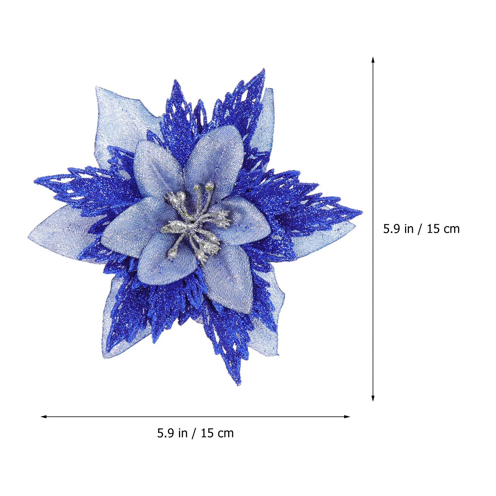 

6Pcs Christmas Tree Flower Artificial Flower Decoration Xmas Tree Ornament DIY Wreath Decor Christmas Wreath Accessory