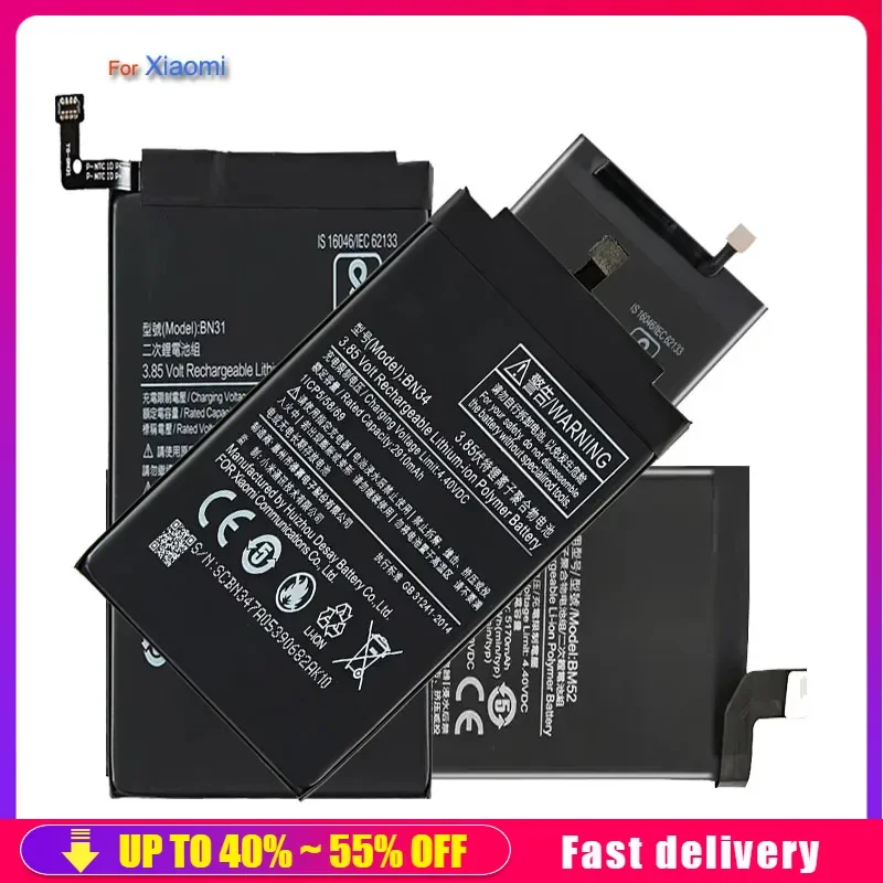 BM39 BM3D BM3E BM3F BM3J BM3L BM3M BM4H BN31 BP40 BP41 Batterij Voor Xiaomi Mi 6 7 8 9 9T 10 10T 5G SE Pro/Redmi Note 2 3 4X 5A