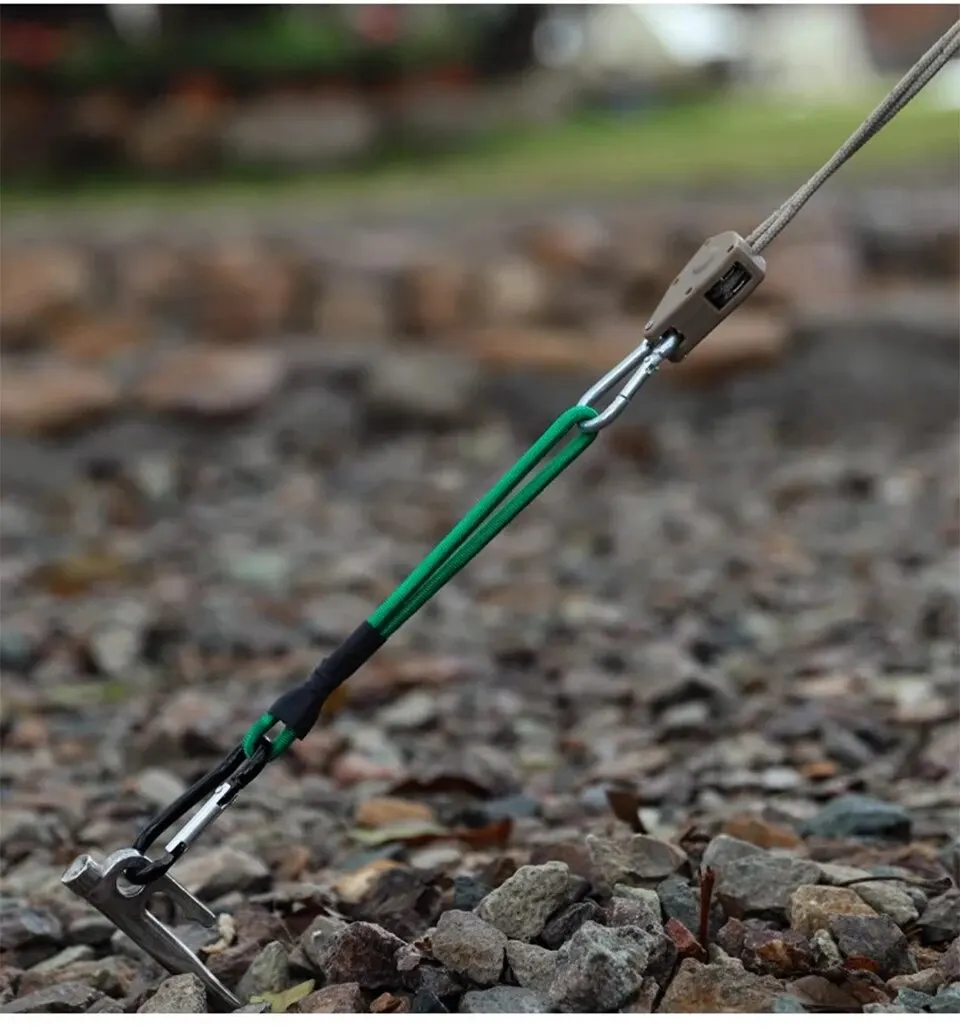 1-teiliges Zelt, elastisches Seil, Kordelhaken, Fixierung, elastisches Stretch-Seil, Outdoor-Werkzeug, Baldachin, Plane, Befestigungsschnüre, Schnur mit Karabiner – Detail 13