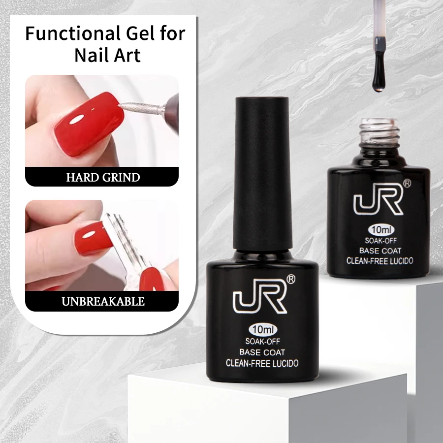 JR 6 قطعة 10 مللي هلام طلاء الأظافر مجموعة أعلى هلام قاعدة هلام عدة UV LED نقع قبالة البولندية المنزل لتقوم بها بنفسك معطف فوقي قاعدة معطف الهدايا #2