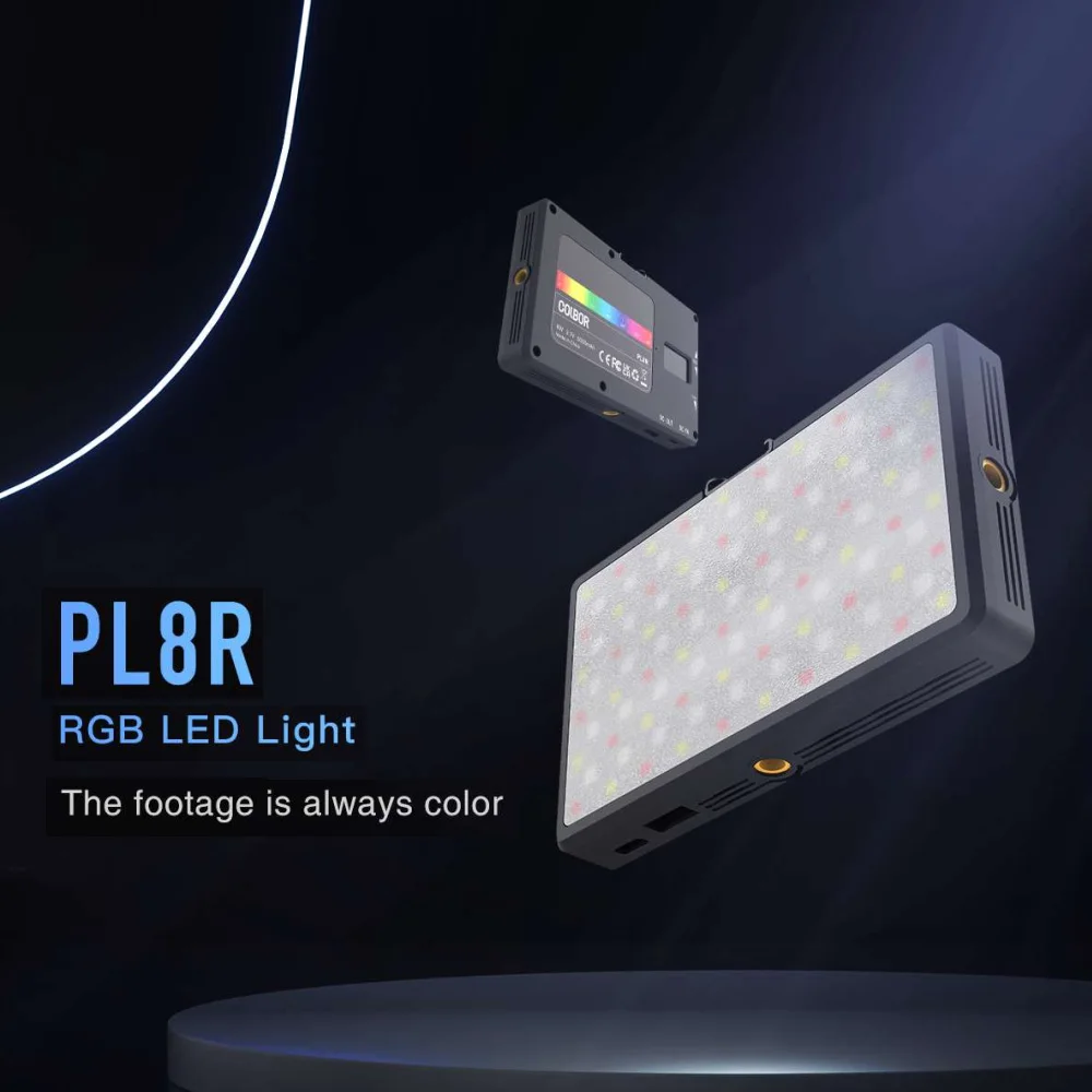 كولبور PL8R جيب RGB LED الفيديو الضوئي 2700K-6500K عكس الضوء على الكاميرا لوحة ضوء المغناطيسي المؤخر APP التحكم عن تيار مباشر
