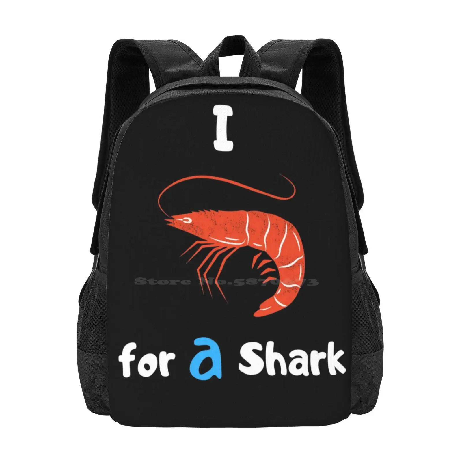 

Школьная сумка Shrimp For A Shark, рюкзак большой емкости для ноутбука Gawr Gura Hololive