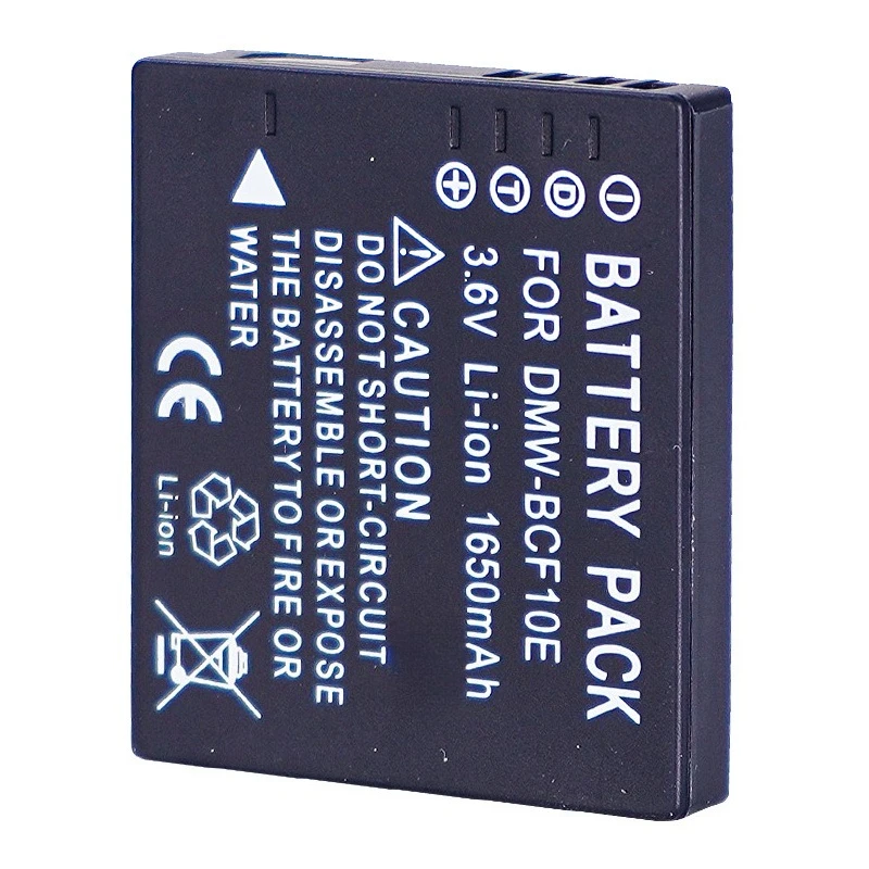 10PCS 1650mAh 3.6V DMC-BCF10E Replacement Battery for Panasonic FH22 FH1 FS15 FH3 CGA-S/10D FP8 Camera Batteries