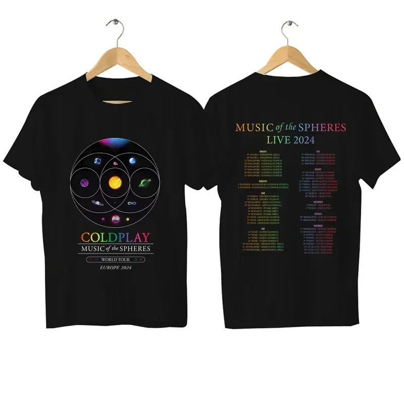 Cold Play Music of The Sphere.s Tour 2024 Shirt Cold.Play Worl.d Tour T-Shirt man oversized t shirt mens t shirts streetwear man