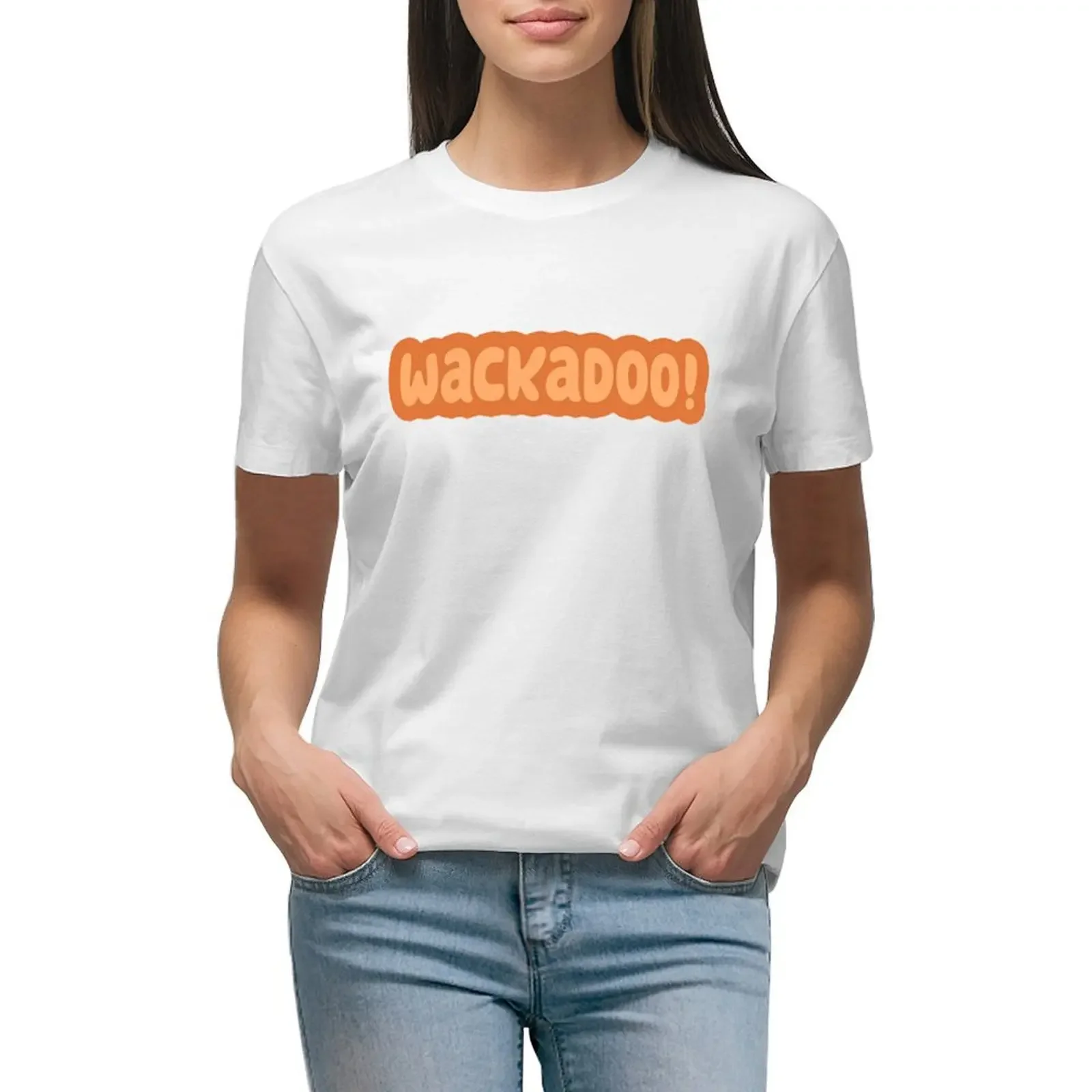 

Wackadoo! (orange) T-shirt vintage clothes summer tops cute tops t shirt for Women