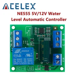 NE555 5V/12V regolatore automatico del livello dell'acqua interruttore del sensore del liquido elettrovalvola pompa del motore scheda relè di controllo automatico