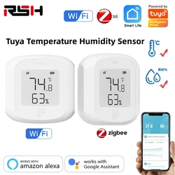 Tuya Wifi ZigBee Indoor Outdoor Humidity Detector Temperature Humidity Sensor Voice Control Support Alexa Google Home Smart Life