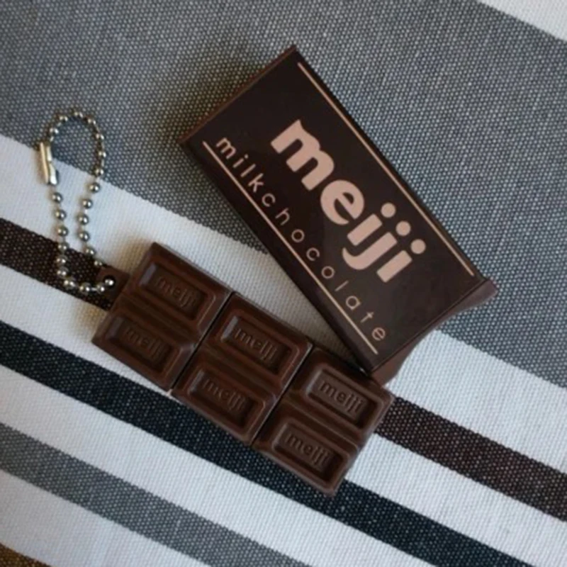 Juguete Antiestrés de Chocolate Estilo Japonés Simulado Meiji, Flexible y Plegable, Llavero con Colgante, Regalo Creativo
