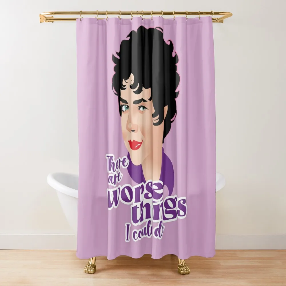 

There are worse things I could do Shower Curtain Bathroom Fabric Anime Shower Bathroom Accessory Curtain