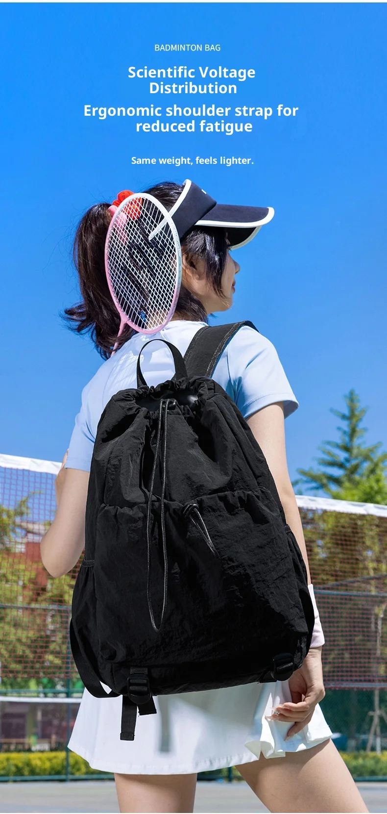 حقيبة ظهر رياضية خفيفة الوزن عصرية، حقيبة يد متعددة الوظائف من النايلون المقاوم للماء، حقيبة كتف مفردة/مزدوجة قابلة للتحويل