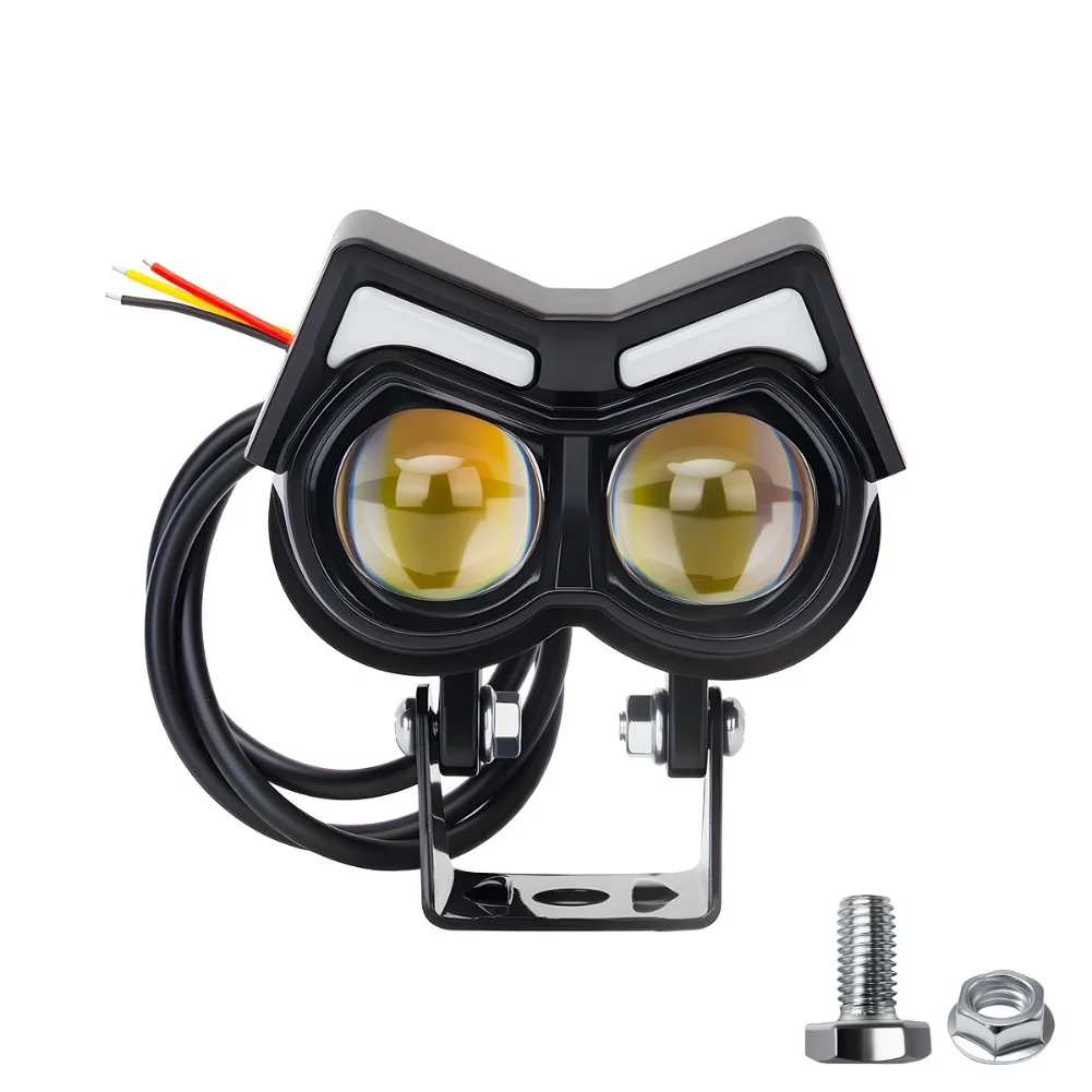 

Светодиодные фонари для передних фар мотоцикла с мощностью 20 Вт, IP67, водонепроницаемые и несколько режимов освещения для верховой езды