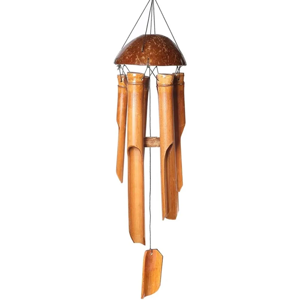 New Practical Tree Garden Home Wind Chime Visual Appeal for weather-resistant Yellow Chime Beautiful Sound New