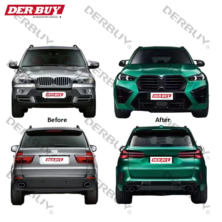 Modified Car front rear bumper grille facelift X5M Body Kit upgrade to X5 G05 X5M bodykit For BMW X5 E70 Year 2011-2020