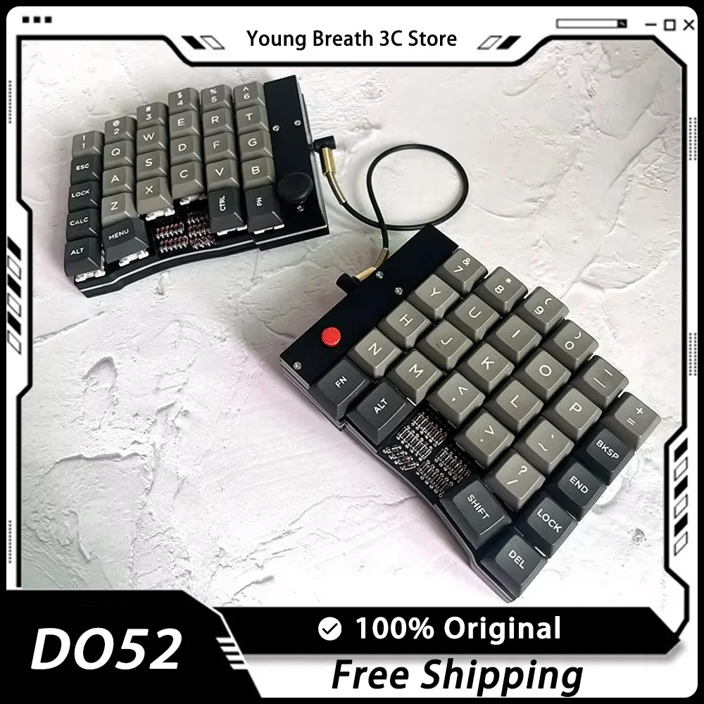 DO52 Split Keyboard DIY Little Red Dot 50/40% Knob Mechanical Keyboard Pointing Rod Think Pad Keyboard Mouse Teclado Gamer Gifts