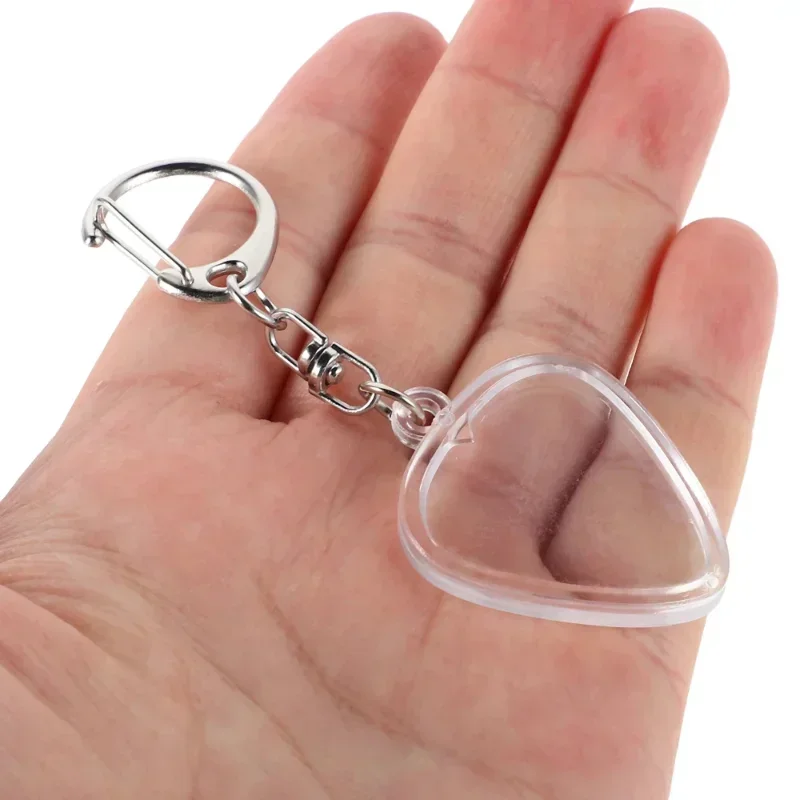 Picture 3: Guitarists Storage Guitar Pick Collection Box Clear Holder Keyring Bag Heart Shaped Picks Size Case Musical Accessories