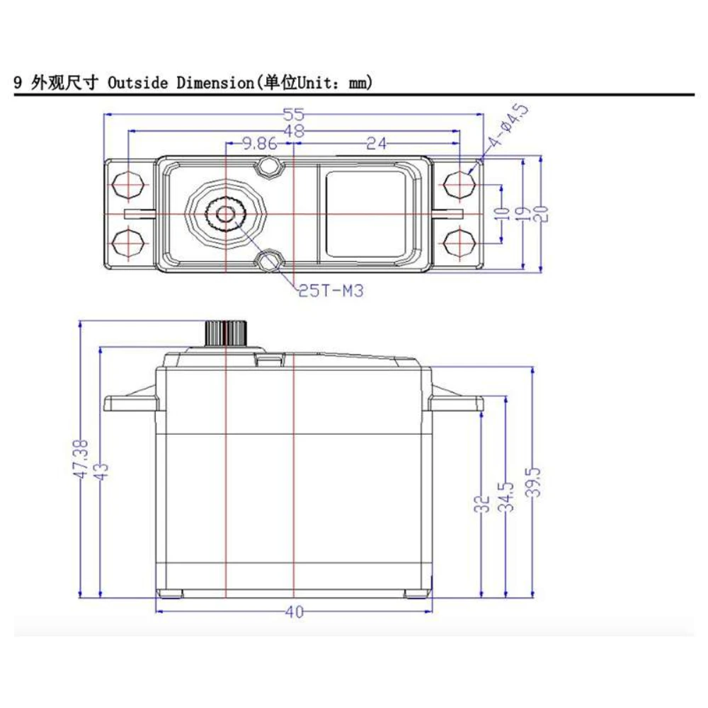 1/2/4 pces 35kg ft5330m servo motor digital 180 graus rc baja metal engrenagem à prova dwaterproof água 7.4v para 1/8/10 rc carro de deriva de controle remoto