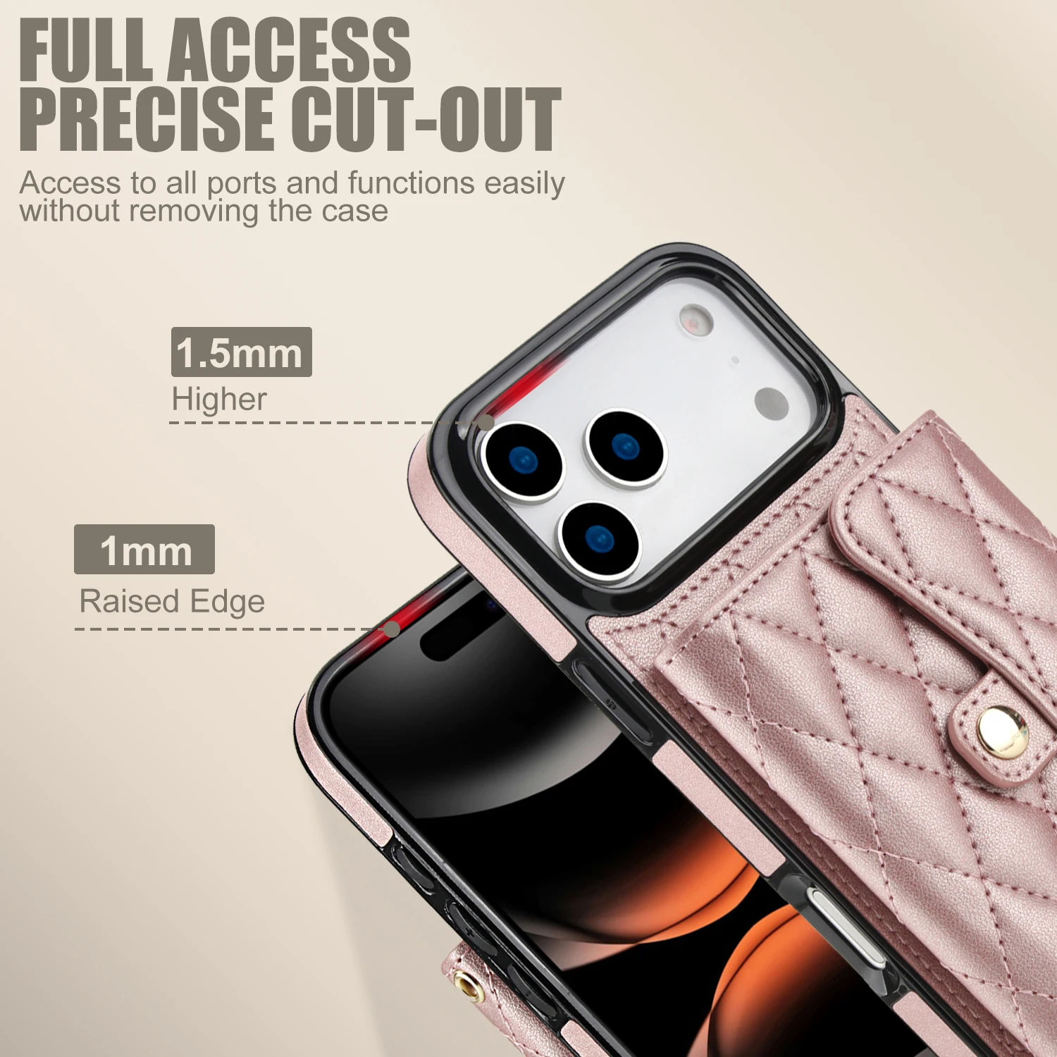 Luxury Crossbody Wallet Leather Cards Holder Case For iPhone 18 Pro Max 17 16 15 14 13 12 11 Pro Max Shockproof Case Accessories