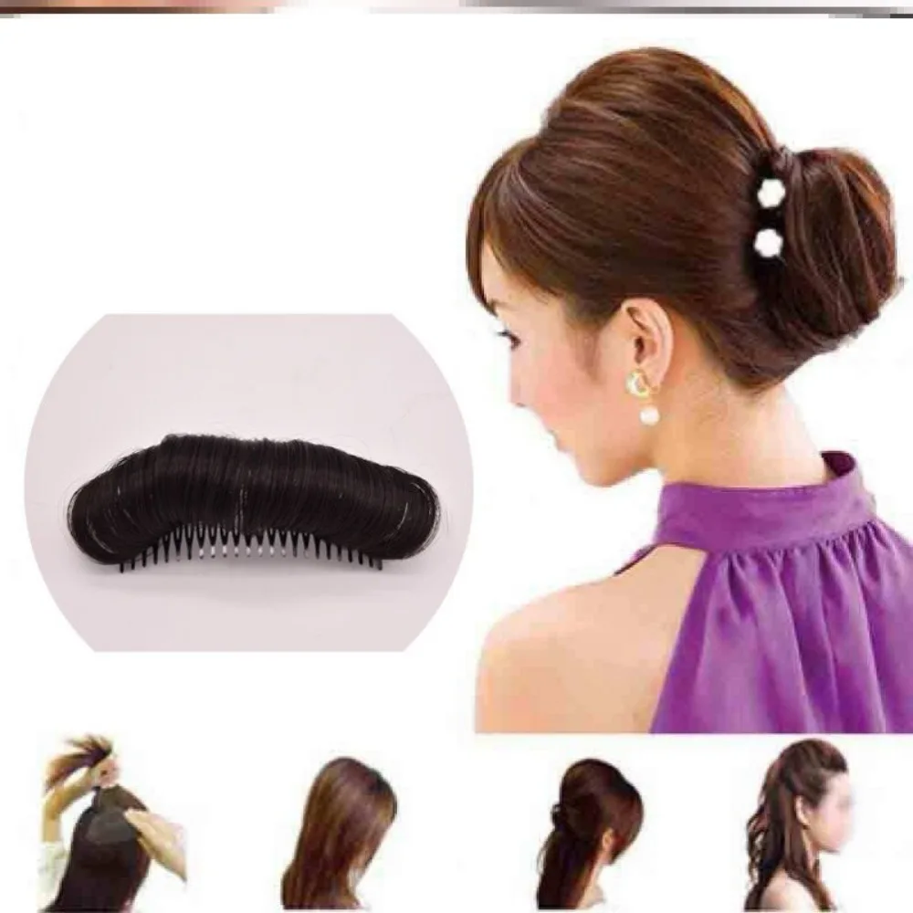 Puff Hair Head Cushion Synthetic Hair Pad Invisible Fluffy Hairs Pad Clip Bun Bump Up Volume Hairs Base Women Hair Accessories