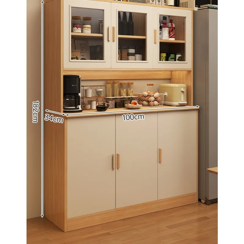 

Modern simple side cabinet integrated against the wall household living room locker