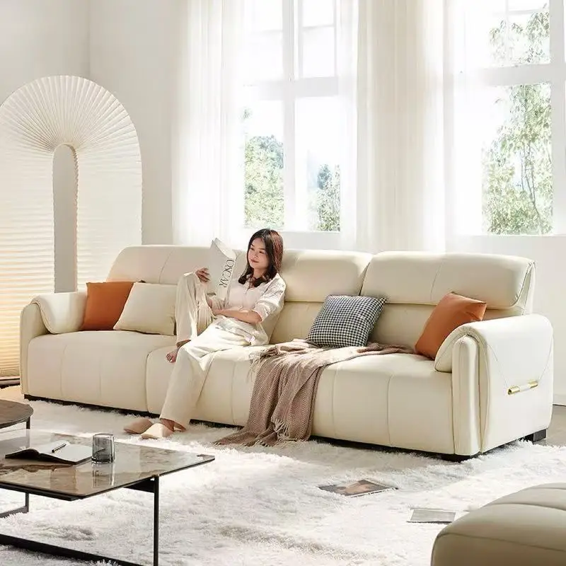 Modern minimalist living room furniture set Electric multi-functional recliner sofa