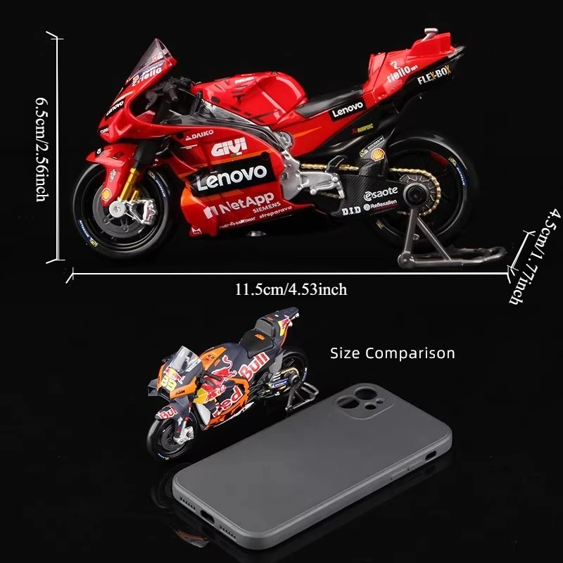 Maisto Scala 1:18 MotoGP Bici da corsa Modello Marc Marquez Gresini Ducati Red Bull GASGAS Collezione di giocattoli per ragazzi Regalo