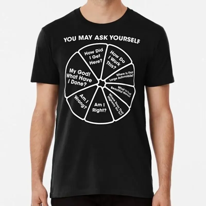 Once In A Lifetime You May Ask Yourself Pie Chart B W S 5Xl Made Usa T Shirt