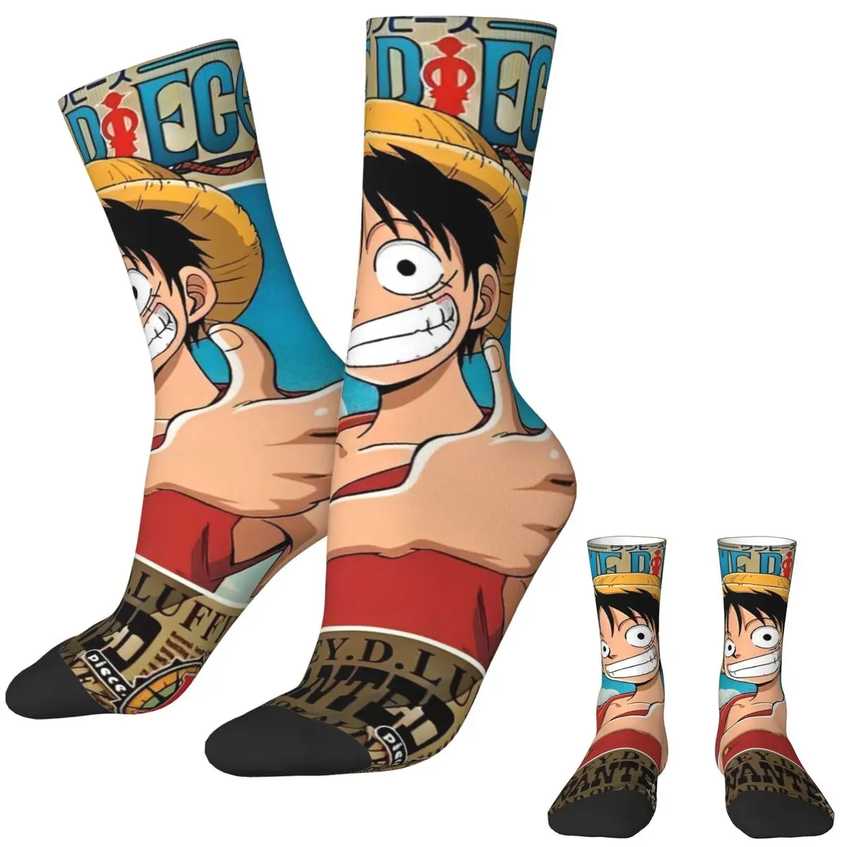 Japanese Anime Sock Gothic Stockings Men Warm Soft Cycling Socks Winter Design Non Slip Socks