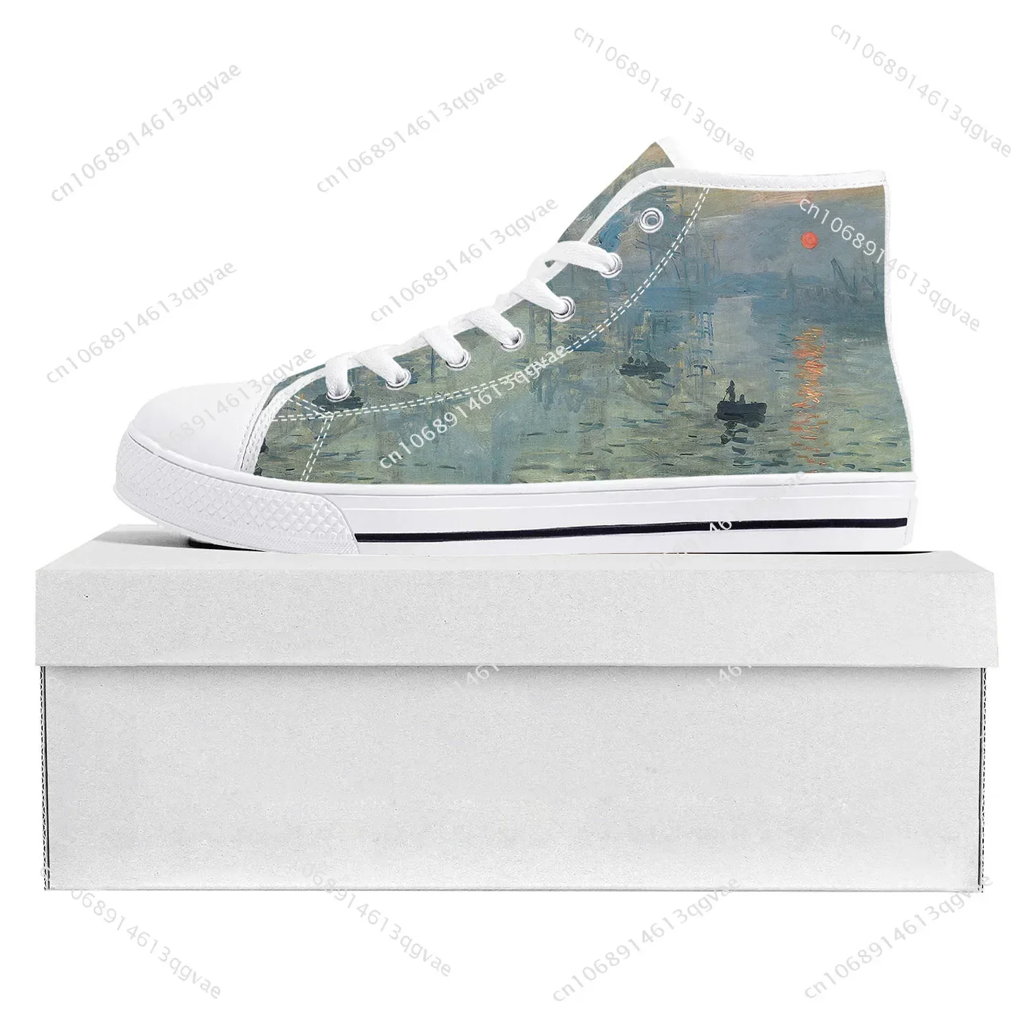 

Impression Sunrise High Top High Quality Sneakers Mens Womens Teenager Canvas Sneaker Casual Custom Made Shoes Customize Shoe