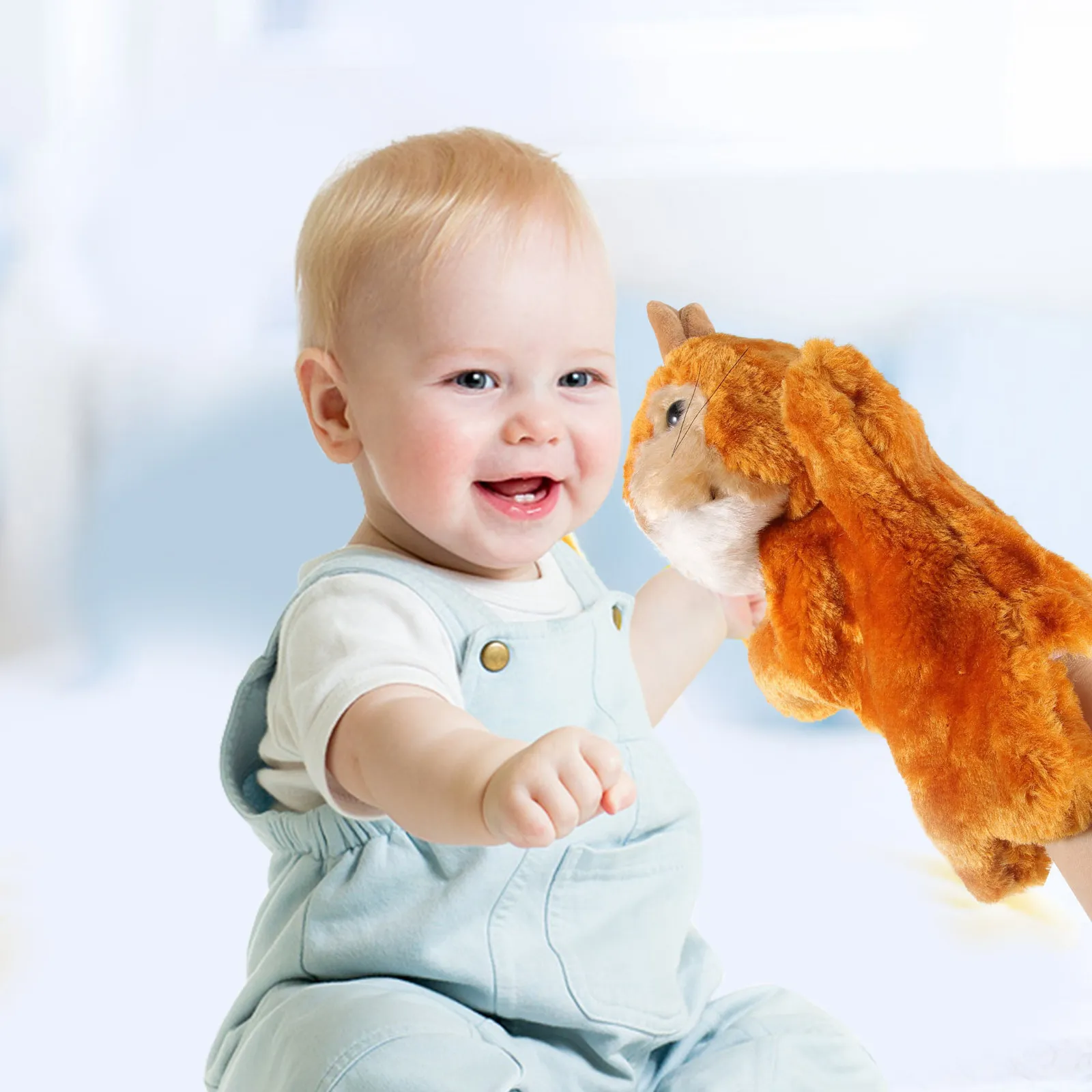 

Squirrel Hand Puppet Cartoon Figure Early Education Storytelling Puppet for Kids Interactive Role Play Imagination Development