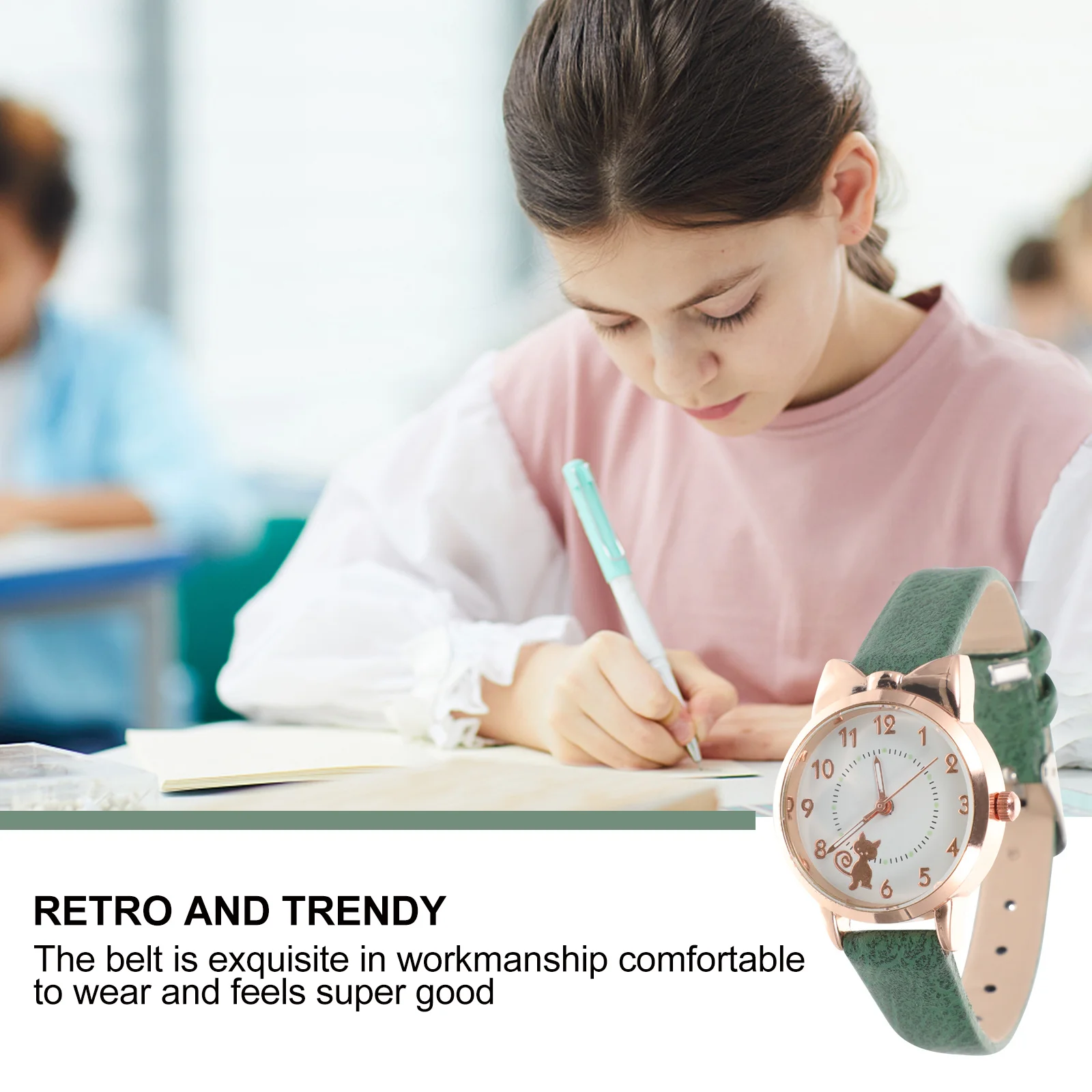 1 قطعة ساعة كوارتز مضيئة الكرتون للطلاب موضة كوارتز ساعة اليد الفرقة تصميم مقاوم للماء #1