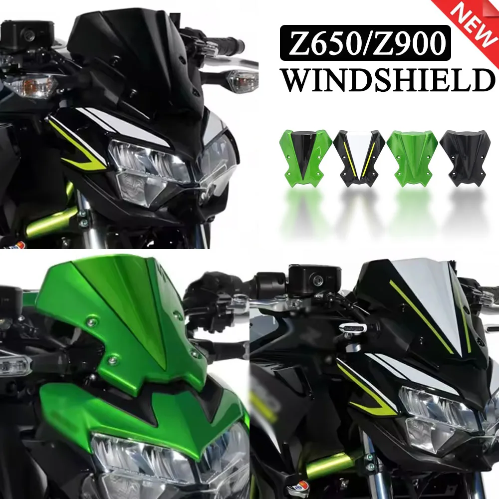 

New Motorcycle Carbon Fiber Sports Windshield Windscreen Air Wind Deflector Screen Visor For KAWASAKI Z900 Z650 Z 650 Z 900 2020