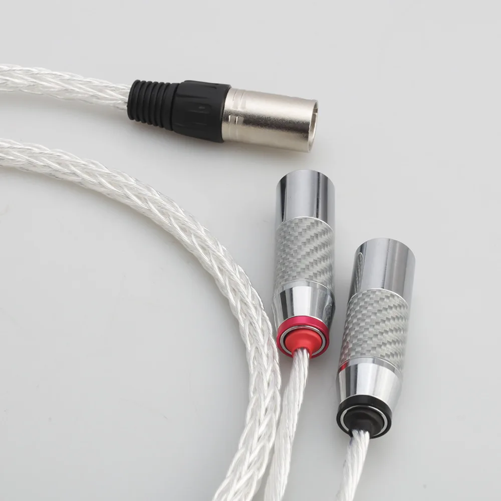 

One XLR male to 2XLR male single crystal silver 8AG XLR to XLR one minute and two balance wire