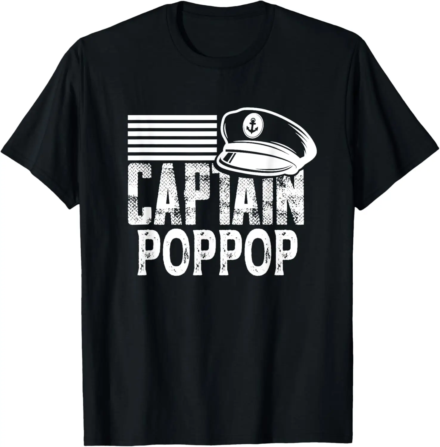 

Captain PopPop - Sailing Captain Hat Boat Owner Boating T-Shirt