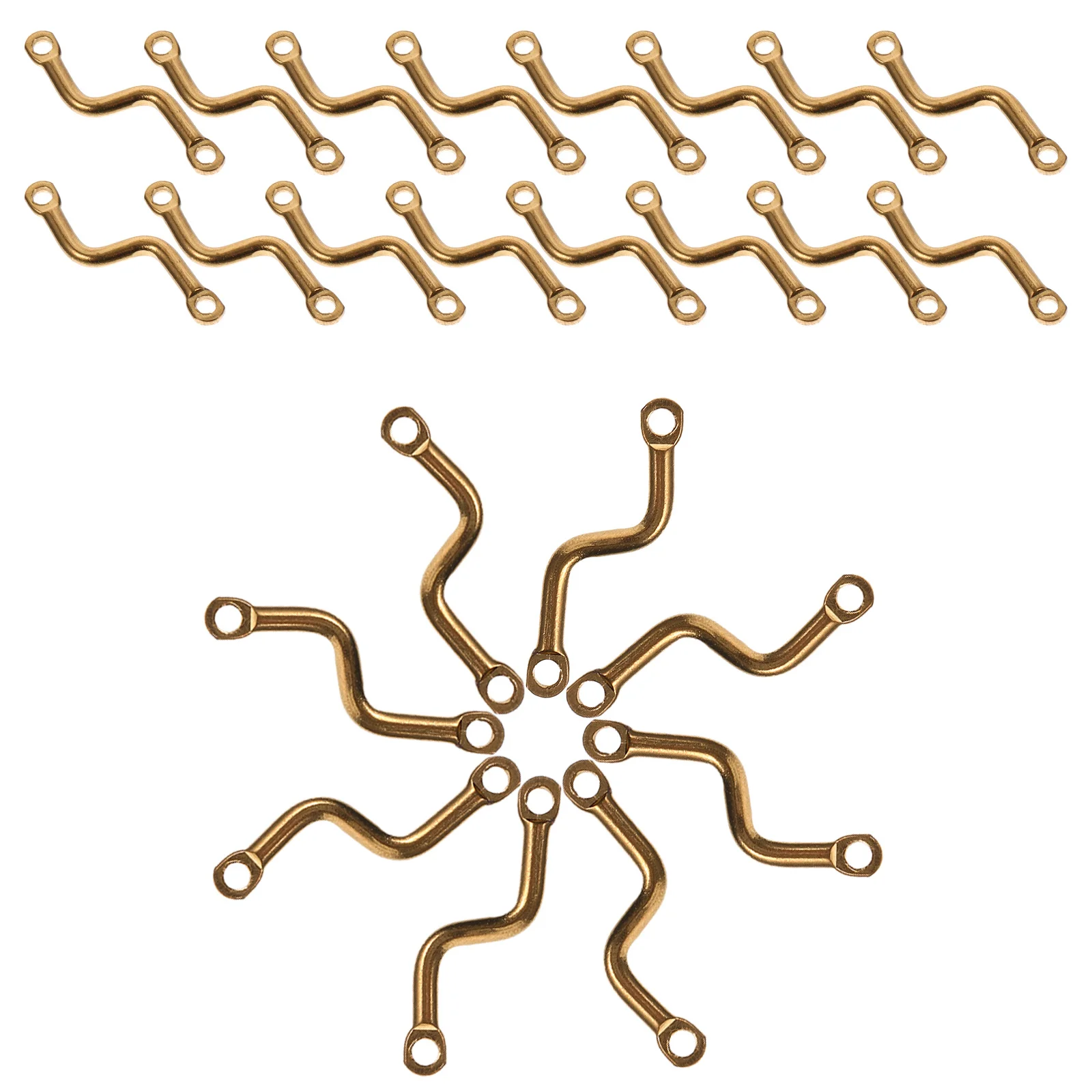 

150Pcs S-Shape Jewelry Connectors Linking Bars for DIY Bracelet Necklace Making Supplies Handmade Jewelry Charms Craft