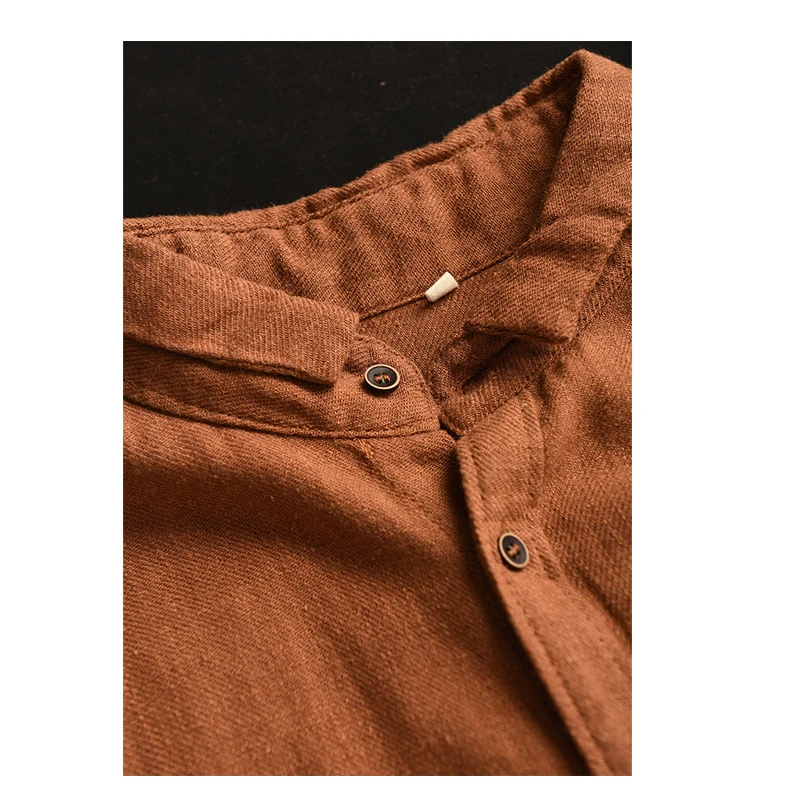 Damenhemd aus 100 % natürlichem Leinen – langärmeliges Hemd mit Kragen, Retro-elegantes Freizeit-Outfit für Outdoor-Aktivitäten, Komfort