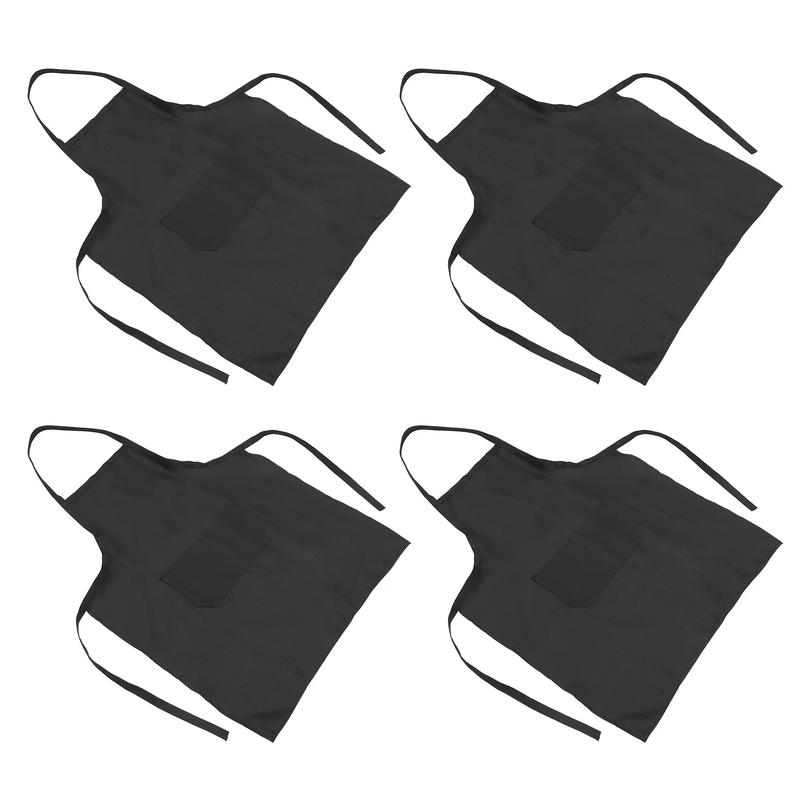 

4Pcs Stain-Resistant Kitchen Aprons Polyester Adjustable Cooking Aprons with Pockets for Home Restaurant Hotel Bar Cooking