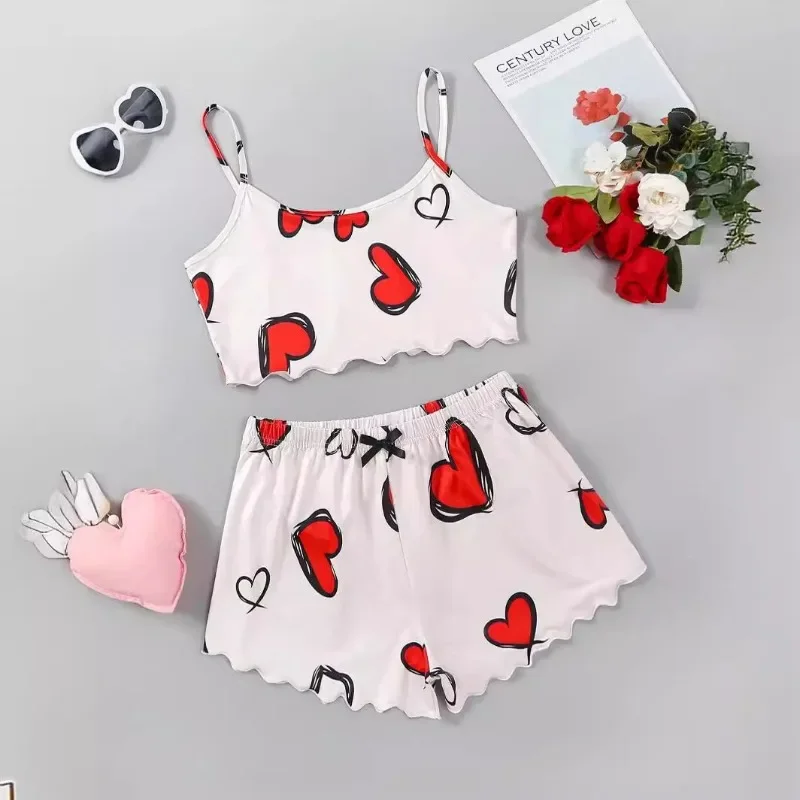 Pajama Pants Set Women's Clothing Homewear Spring Summer Thin New Suspenders Simple Comfortable Casual Breathable Fashionable