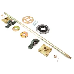 Essieu arrière Assy avec pignon 1000 #37T, disque de frein 850mm, roulement UCP205 pour bricolage, kart électrique, Façades Bumosquito, UTV, RL, 428mm, 160mm