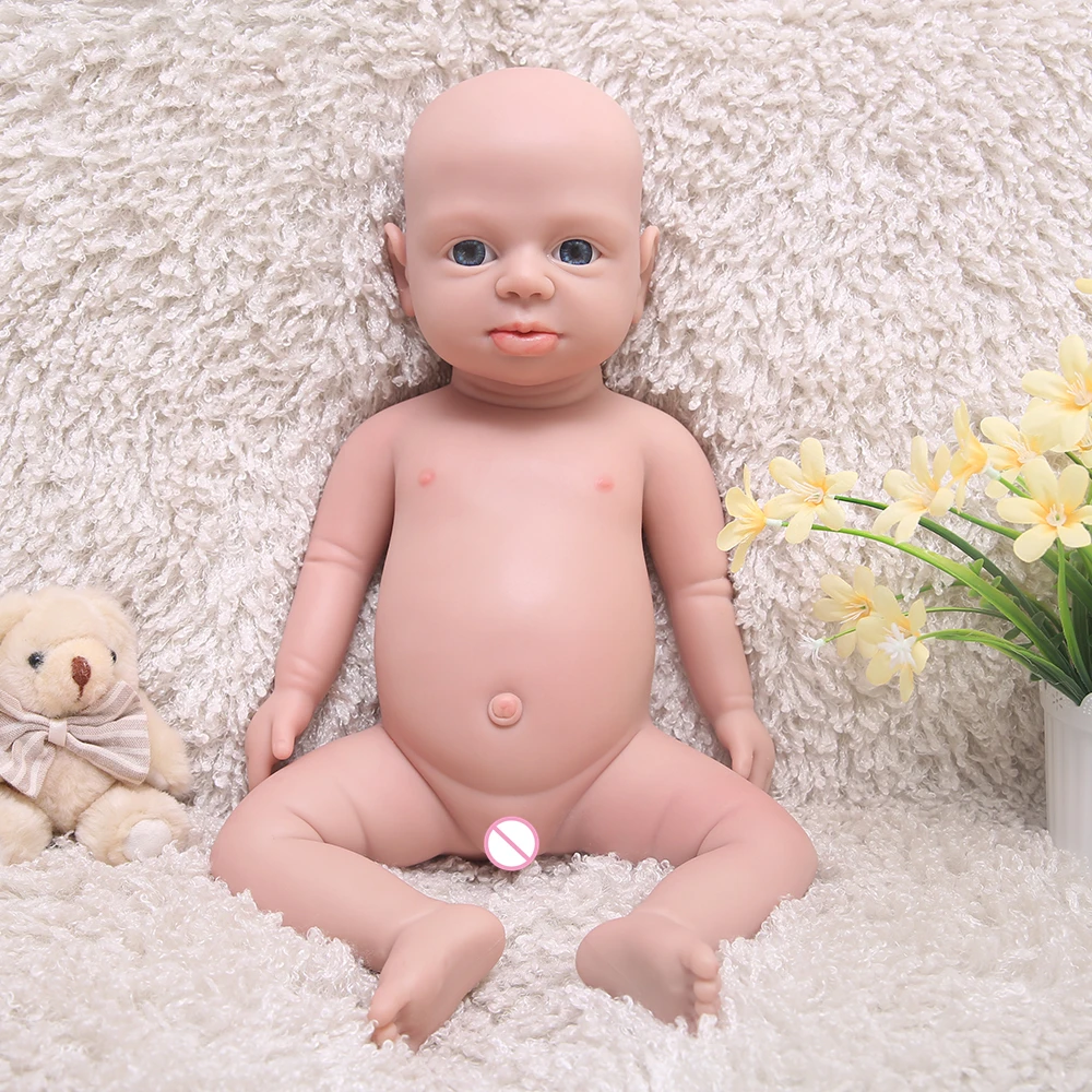 WW1540 49cm 3.6kg Realistic Silicone Reborn Baby Dolls 3 Colors Eyes Choices Newborn Baby Toddler Toys for Children Gift