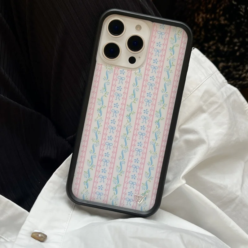 Wildflower Cute Bow Lace Lover Phone Case for iPhone 16 15 14 13 12 Pro Max Plus Flower Pathch Wildflower Anti-Fall Cover﻿﻿﻿﻿ - Image 3