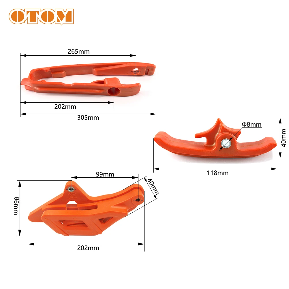 OTOM Motorcycle Swingarm Chain Slider Up/Below Sliding Guard Chain Guide For KTM HUSQVARNA GASGAS 125-450 Pit Dirt Bike Enduro