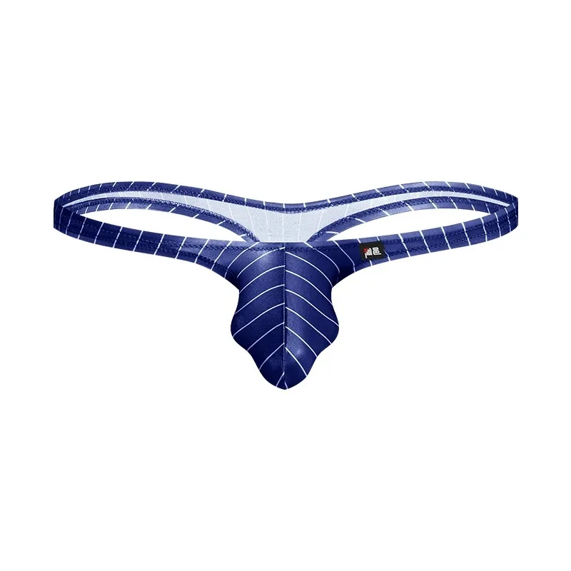 Unique Underwear Hot Men's Thongs Fully Transparent T-Pants Ultra-Thin Ice Silk Men's Fun Low Waisted Slim Fitting T-Pants
