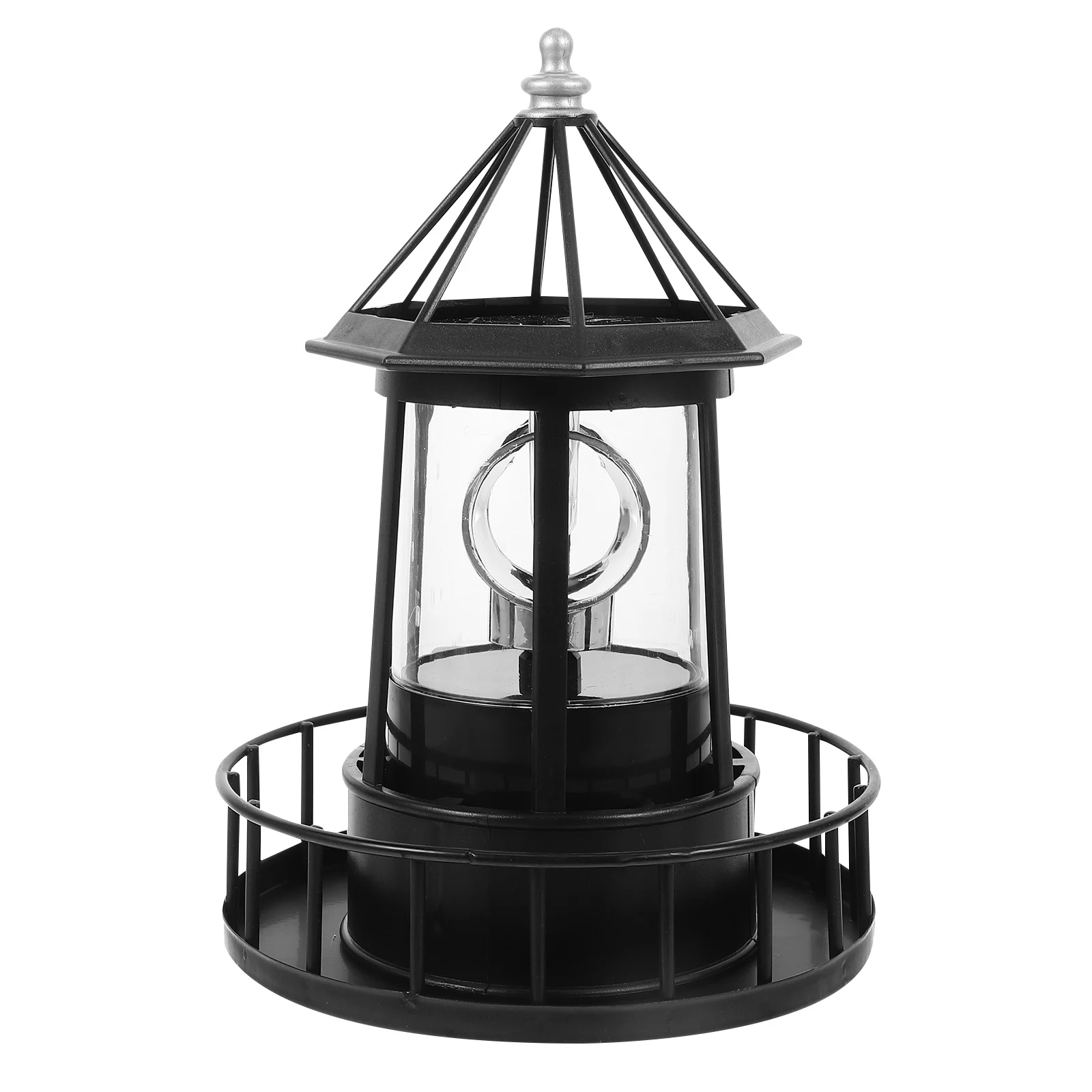 1pc 360° Rotating Lighthouse Solar Decorative Lamp Outdoor Landscape Lighting Waterproof LED Garden Light Auto On/Off Controller